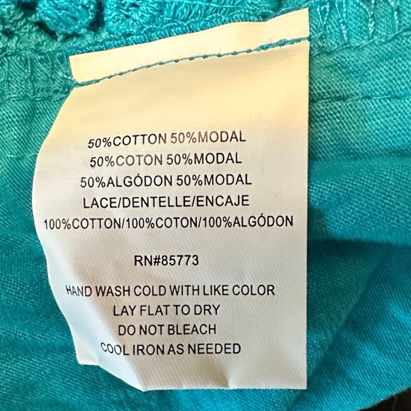 🌸O'Neill Teal Tube Top with Lace Detail - Picture 5 of 6